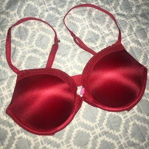 34B VICTORIA SECRET PINK PUSH-UP IN RED NWOT